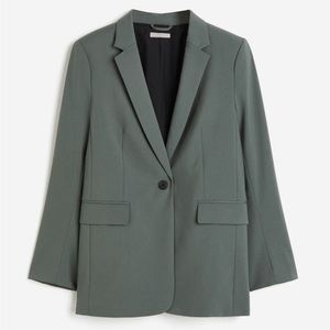 H&M single breasted blazer in dark green, small - brand new never been worn